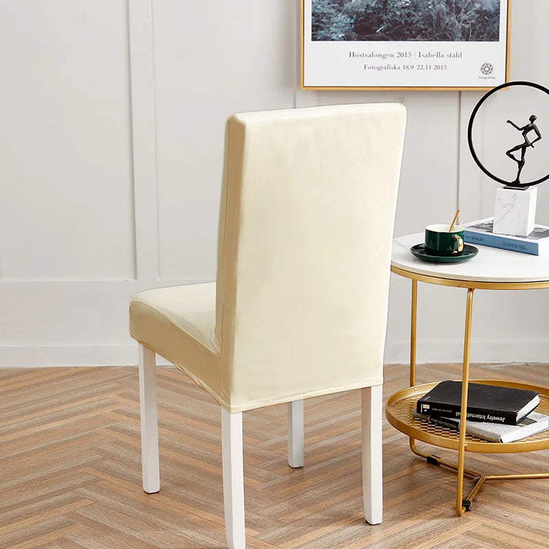 Housse de chaise Simili Cuir Blanc